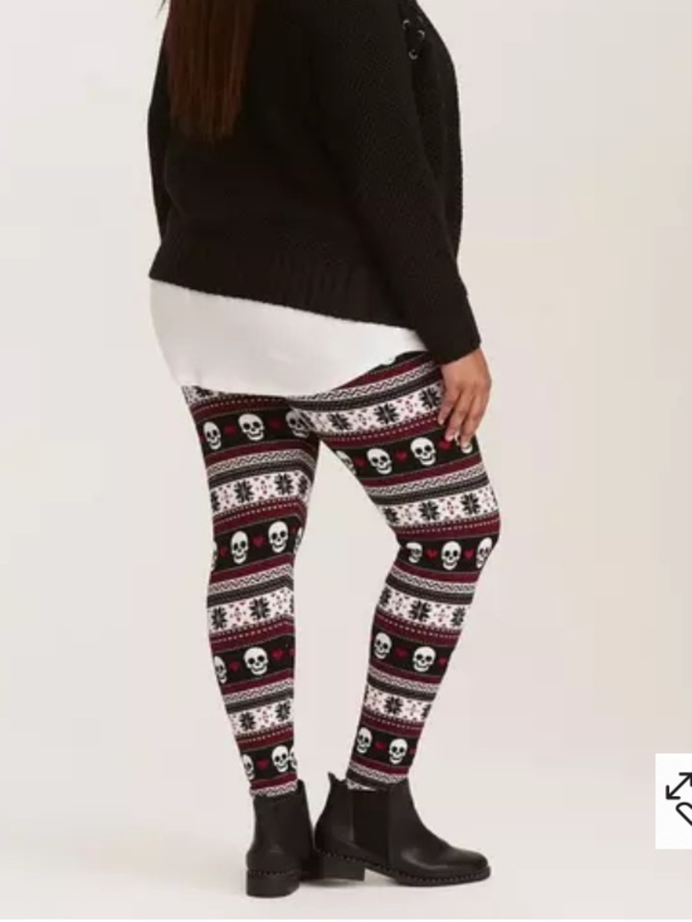Torrid skull heart thick sweater leggings - Picture 2 of 13